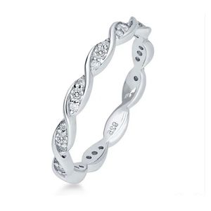 Sterling Silver Diamond Eternity Ring